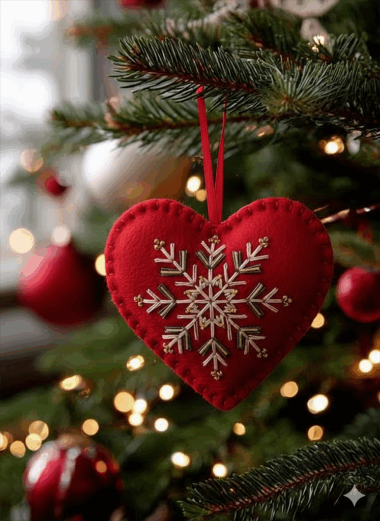 mar creativa corazon navideño